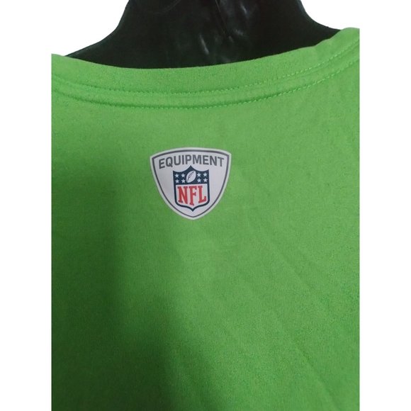 Seattle Seahawks Dri-Fit small neon green long sleeved t-shirt NFL equipment - Picture 7 of 9